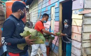 Selamatkan Lingkungan, 16 Komunitas di Kendari Bagikan Daging Kurban Dengan Daun Jati