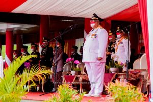 Gubernur Ali Mazi Inspektur Upacara Proklamasi Kemerdekaan RI ke-76