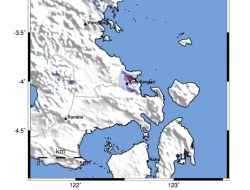 Kendari Diguncang  2 Kali Gempa Bumi,, Magnitudo 2.1 dan 1.5